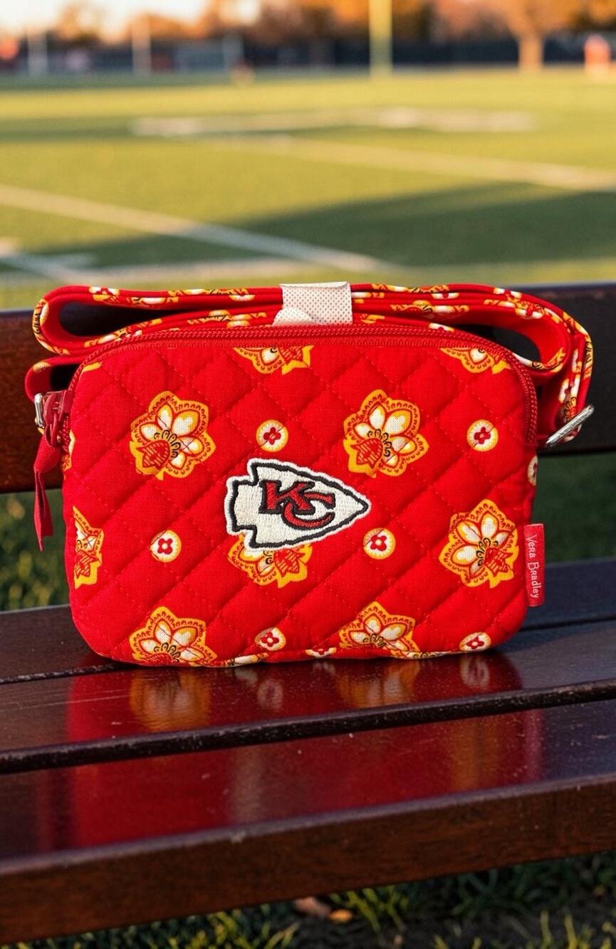 Vera Bradley NFL Stadium Crossbody Bag Kansas City Chiefs Red/Yellow Bandana NWT